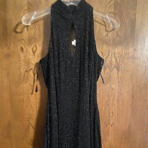 Black Fully Beaded Cocktail Dress